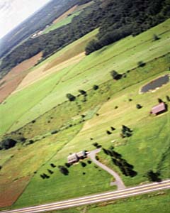 Arial view of launch area